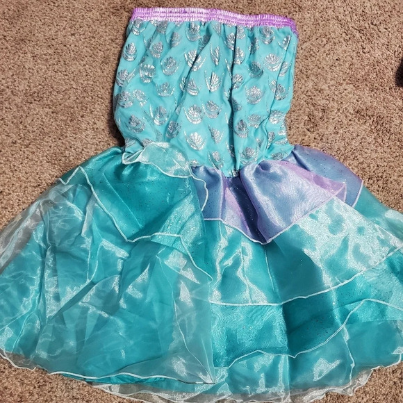 Disney Store The Little Mermaid Princess Ariel Halloween Costume 7/8 top 9/10 - Picture 11 of 14